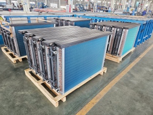 pressure testing of Sinrui radiator Industrial air-cooled heat exchanger coils with protective coating