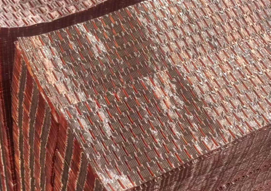 Copper radiator fins used in heavy-duty generator radiators