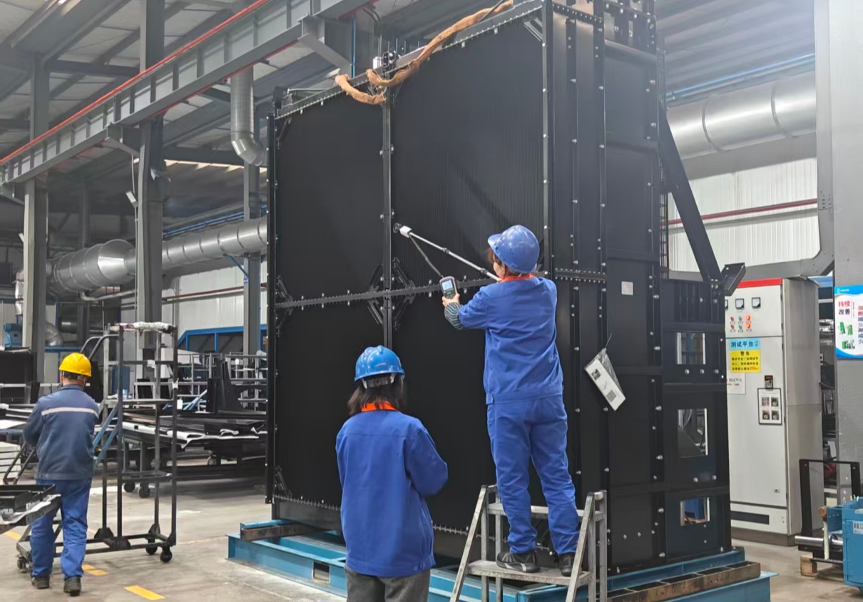 Airflow test record of generator set before leaving the factory
