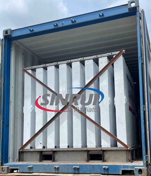 SINRUI 419-6150 radiator loaded in container for overseas delivery