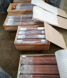Sinrui replaceable copper fin tube radiator packed for export