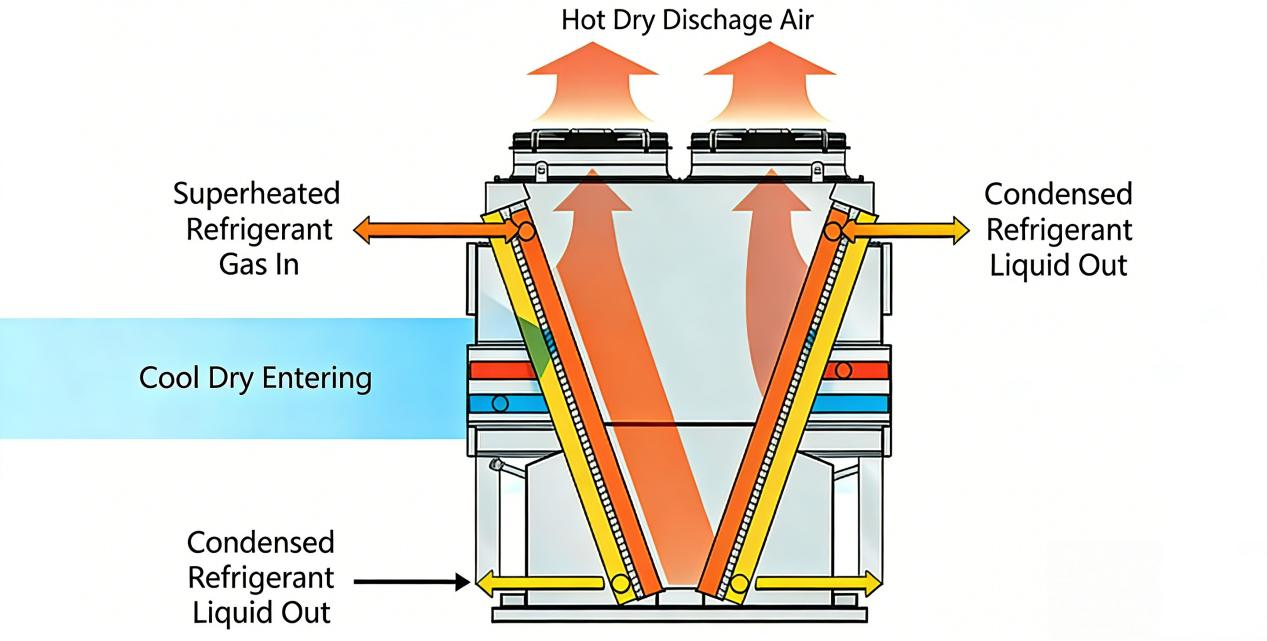  Dry cooler cutaway finned tube coils, axial fans, and air/fluid flow paths.png