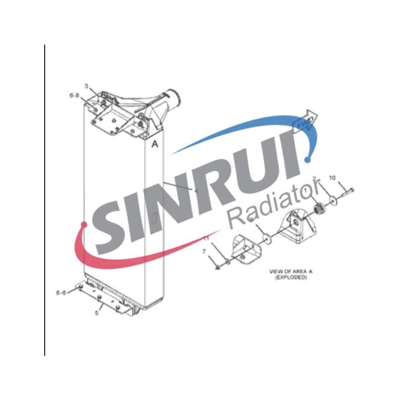 Aluminum Radiator 396-9735 Suit for CAT24M Charge Air Cooler