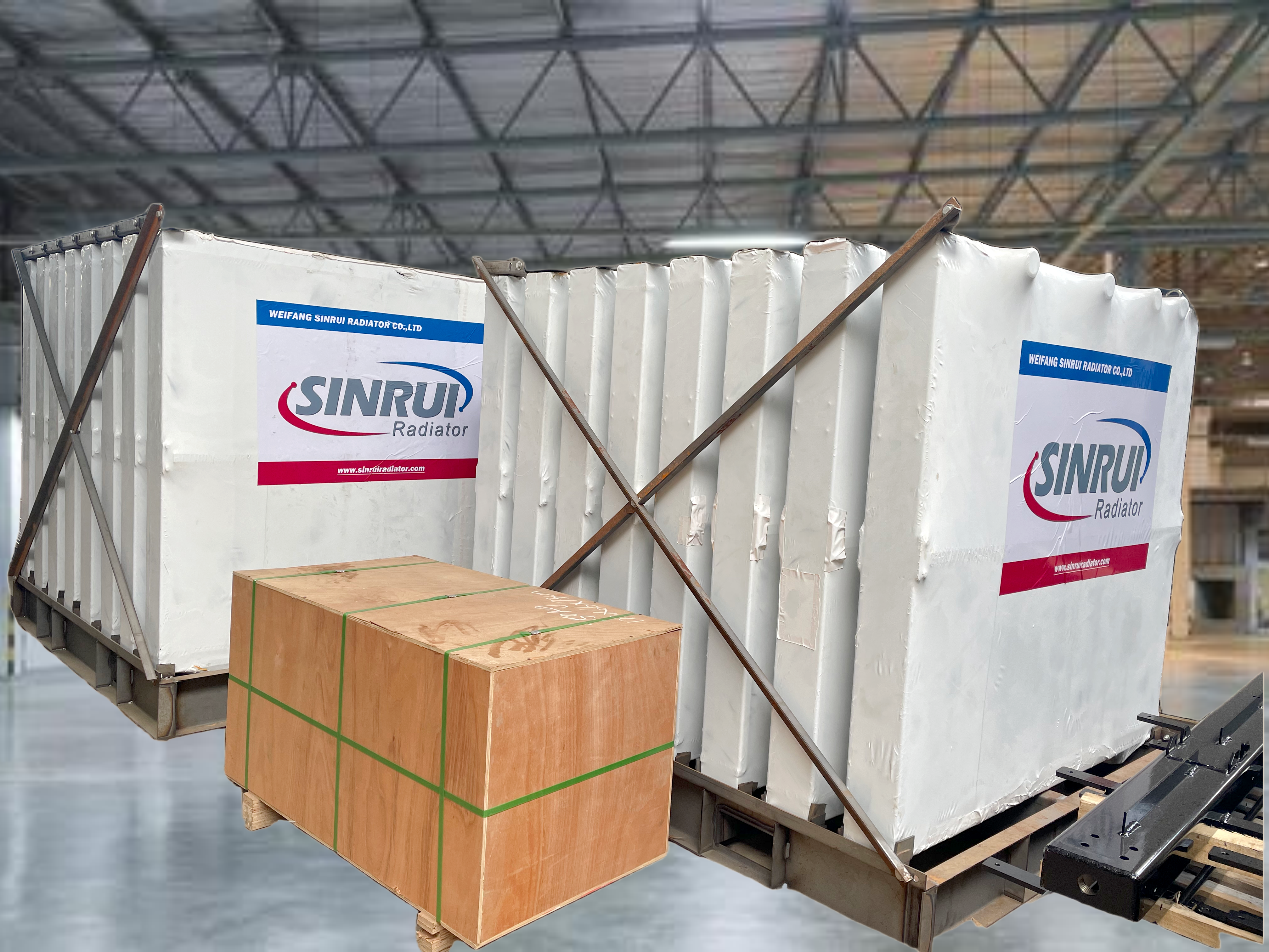 sinrui Mining radiator export in wooden box packaging