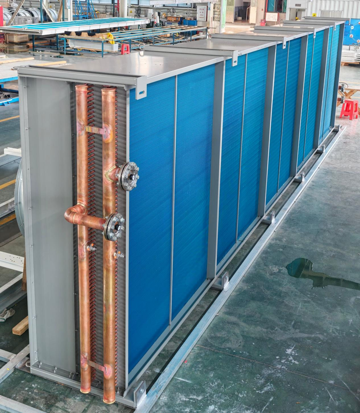 Copper tube radiator core with aluminum fins for diesel engine cooling-Sinrui factory production.png