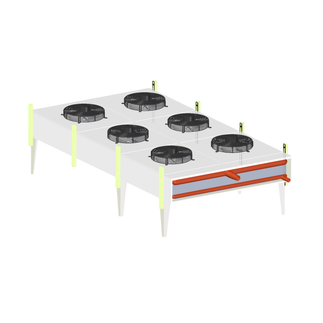 Máy làm mát khô phẳng cho động cơ Jenbacher J316