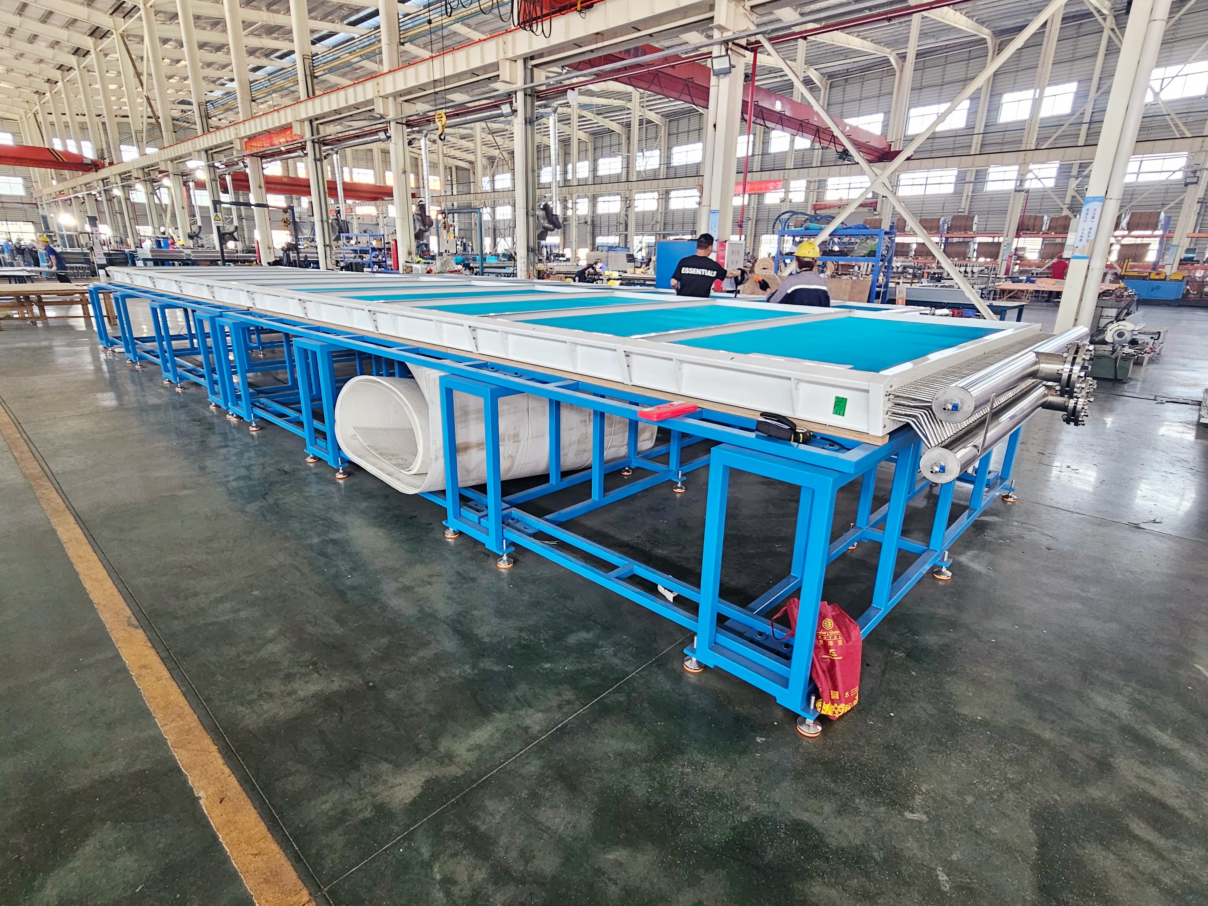 Aluminum finned copper tube coil production line for industrial air-cooled condenser