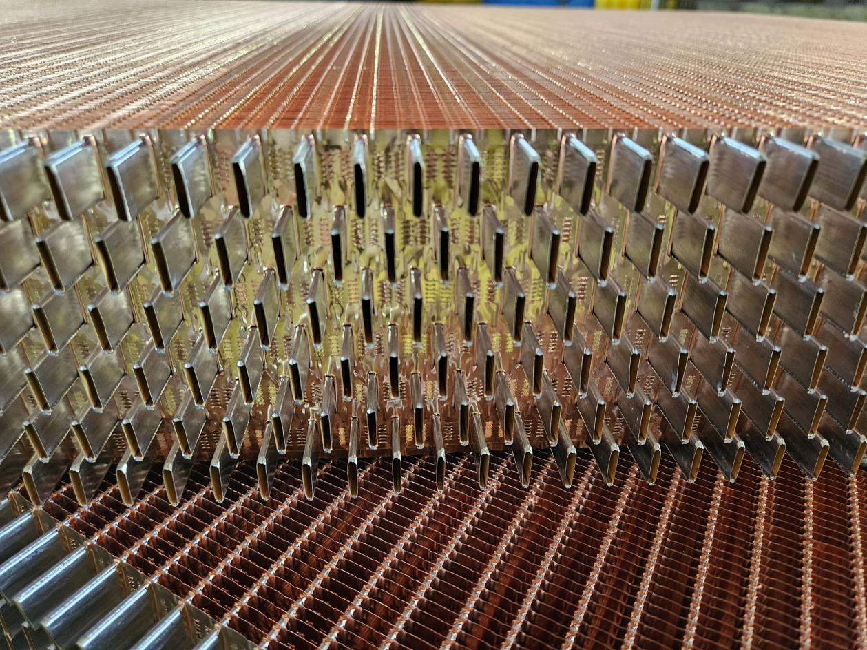 CAT 3512 engine radiator copper core staggered finned tube