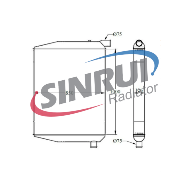 Aluminum Radiator 247-3906 Suit for CAT735 740 Truck