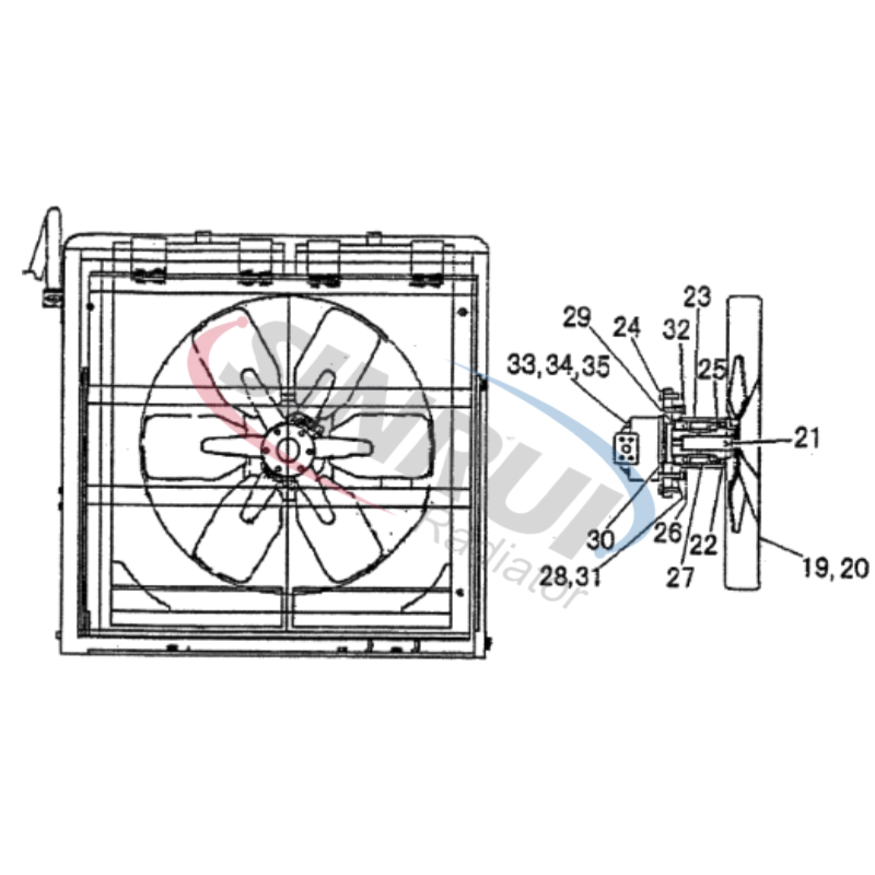 Aftermarket Aluminum Radiator 427-SO5-1810 Suit For KOMATSU WA800-3 BRAKE OIL COOLER
