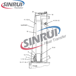 Aluminium Radiator 7C3385 Suit for CAT 988B 988F 988F II 3408B G3408 G3408B G3408C