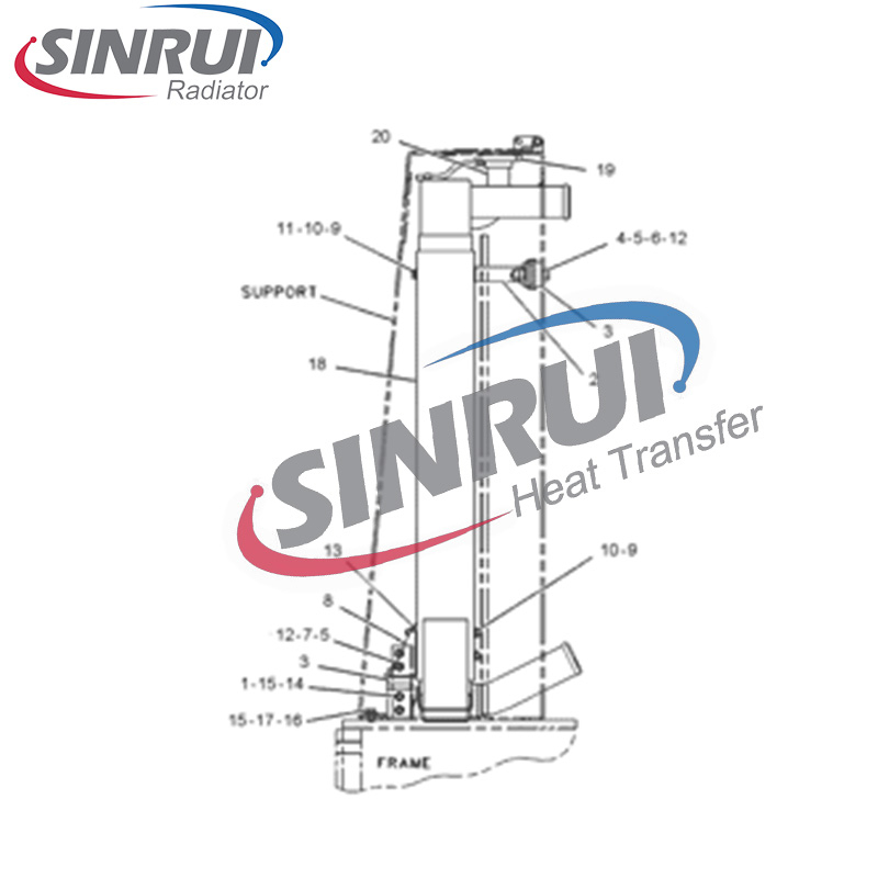 Aluminium Radiator 7C-1420 Suit for CAT 120H ES 120H NA 135H NA 140H ES 140H NA 143H 143H NA 160H ES 160H NA 163H NA