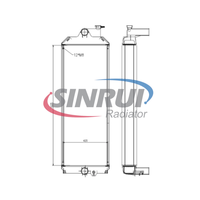Radiateur de rechange en aluminium 4682425 4682426 Suit pour Hitachi Ex1200 Hyd Huile Clater