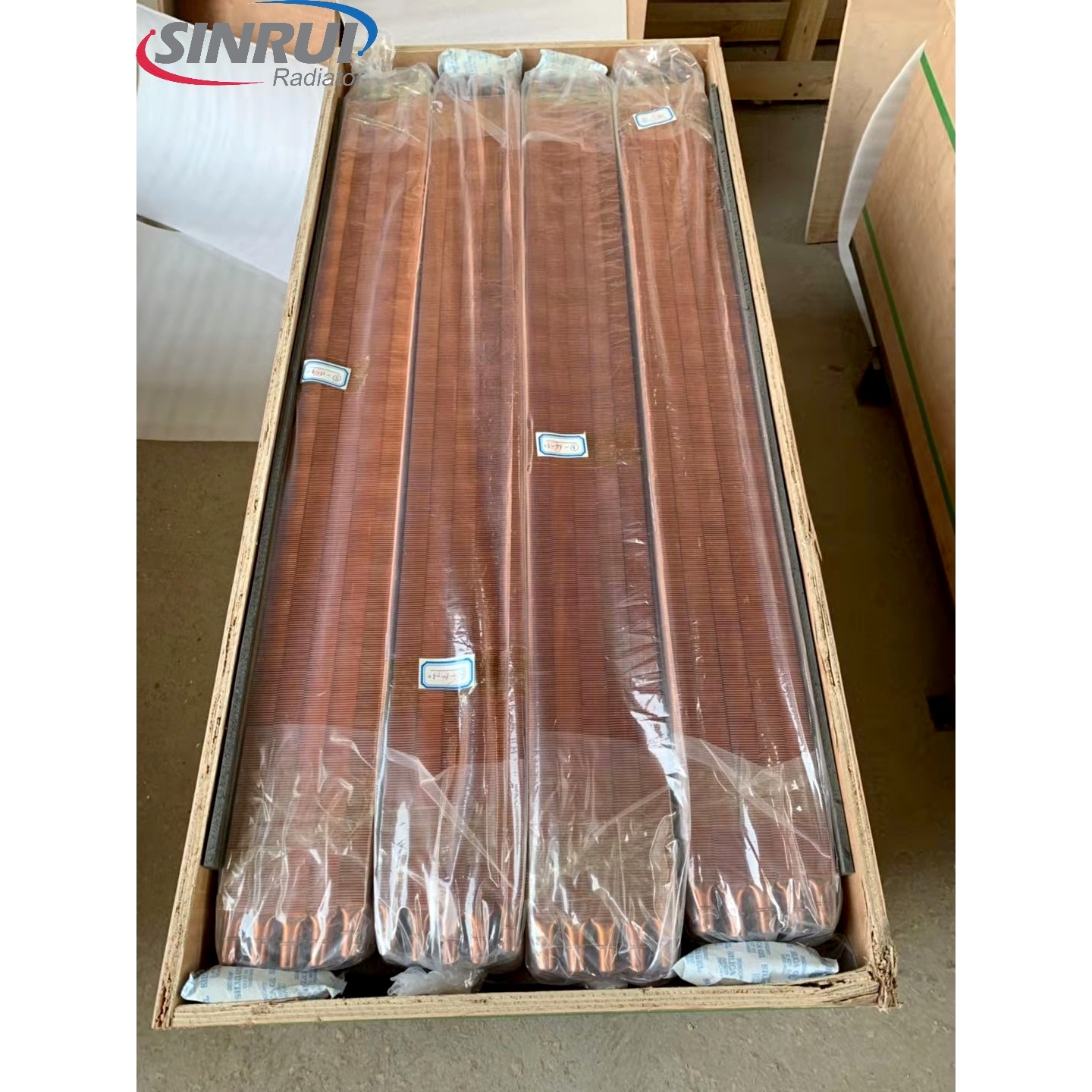 Copper tube mining radiator carefully packed for export