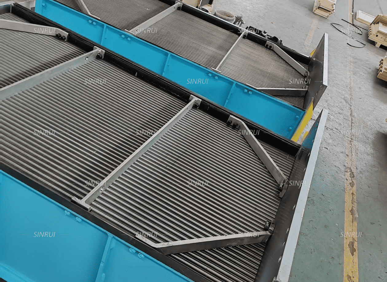 . Complete B10 CuNi tube intercooler manufactured for coastal service.