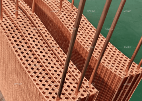 Standard T2 copper core under fabrication.