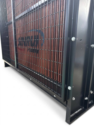 Replaceable copper-tube core and protective frame detail