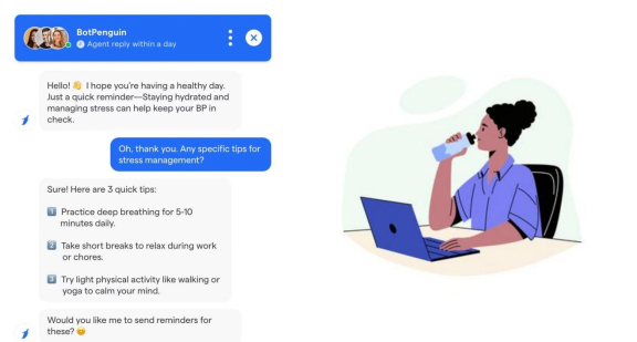 Person using AI assistant on laptop, illustrating the hidden water cost of everyday AI interactions.png