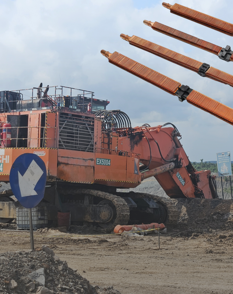 removable tube radiator for heavy mining equipment