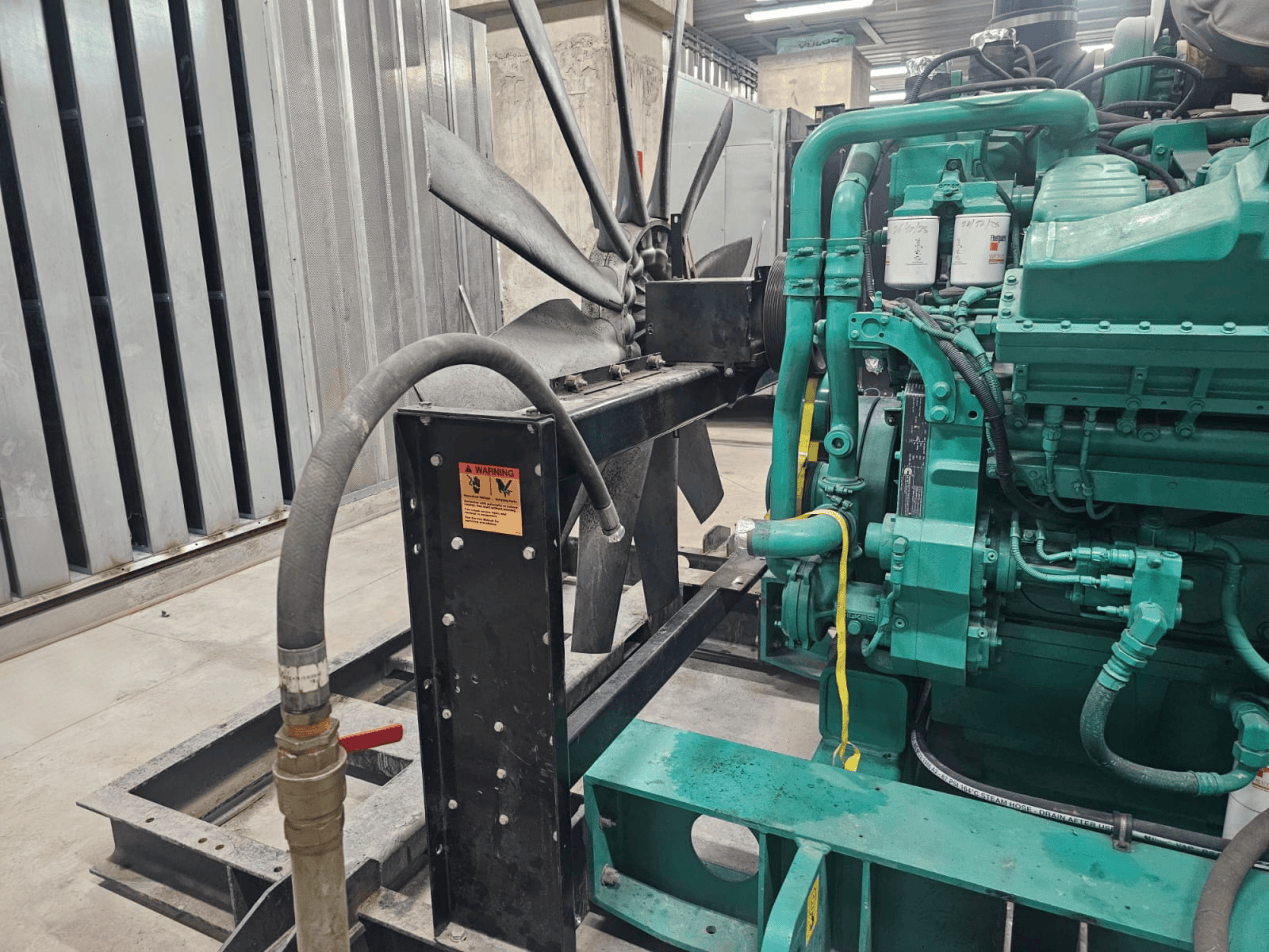Marine-duty diesel generator engine with cooling system components